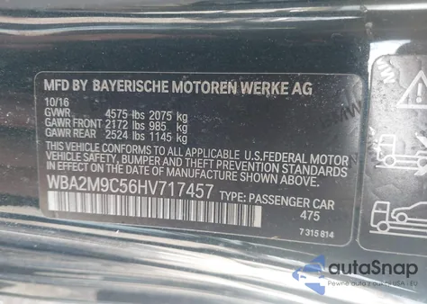 2017 BMW 230I xDrive z USA, uszkodzony, nr VIN WBA2M9C56HV717457